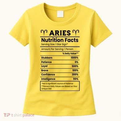 Aries Nutrition Facts Women's T-Shirt