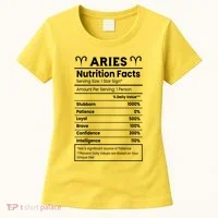 Aries Nutrition Facts Women's T-Shirt thumb 0