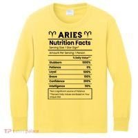 Aries Nutrition Facts Kids Long Sleeve Shirt thumb 0