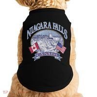 Americana Niagara Falls Scene Canada America Flags Gift Doggie Tank thumb 0