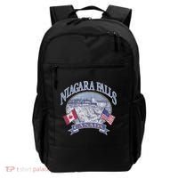 Americana Niagara Falls Scene Canada America Flags Gift Backpack thumb 0