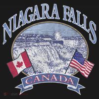 Americana Niagara Falls Scene Canada America Flags Gift Women's Hoodie thumb 2