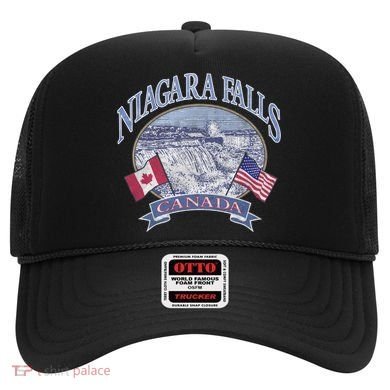Americana Niagara Falls Scene Canada America Flags Gift Hat