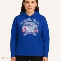Americana Niagara Falls Scene Canada America Flags Gift Hoodie thumb 5