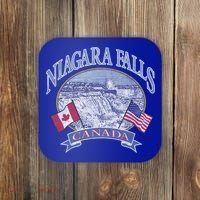 Americana Niagara Falls Scene Canada America Flags Gift Coaster thumb 0