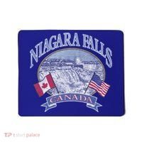 Americana Niagara Falls Scene Canada America Flags Gift Mousepad thumb 0