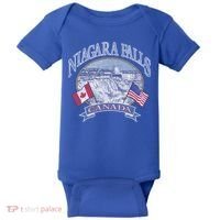 Americana Niagara Falls Scene Canada America Flags Gift Baby Bodysuit thumb 0
