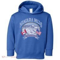 Americana Niagara Falls Scene Canada America Flags Gift Toddler Hoodie thumb 0