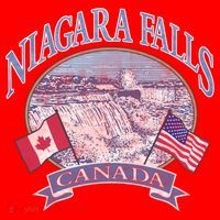 Americana Niagara Falls Scene Canada America Flags Gift Santa Hat thumb 1