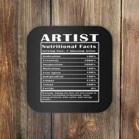 Artist Nutritional Facts Coaster thumb 0