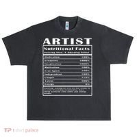 Artist Nutritional Facts Urban Oversized Heavyweight T-Shirt thumb 0