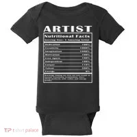 Artist Nutritional Facts Baby Bodysuit thumb 0