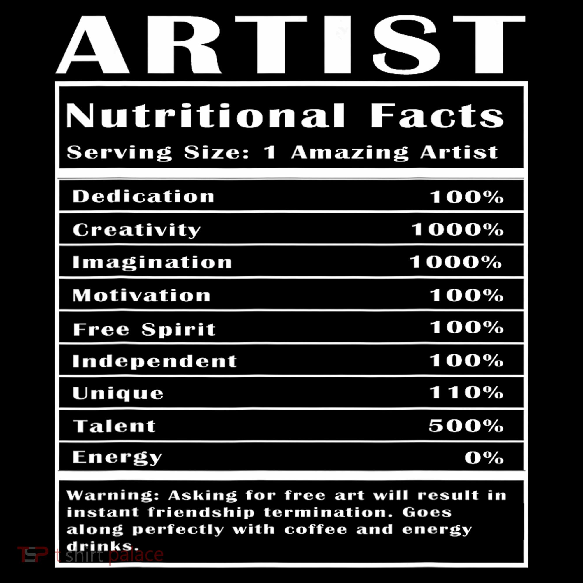 Artist Nutritional Facts Toddler Hoodie