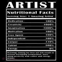 Artist Nutritional Facts Tall Hoodie thumb 2
