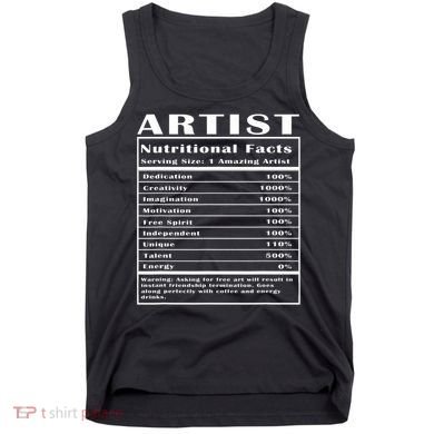 Artist Nutritional Facts Tank Top