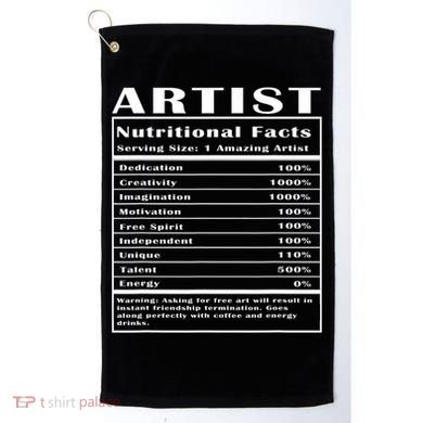 Artist Nutritional Facts Golf Towel
