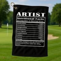 Artist Nutritional Facts Golf Towel thumb 1