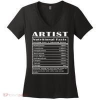Artist Nutritional Facts Women's V-Neck T-Shirt thumb 0