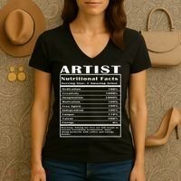 Artist Nutritional Facts Women's V-Neck T-Shirt thumb 3