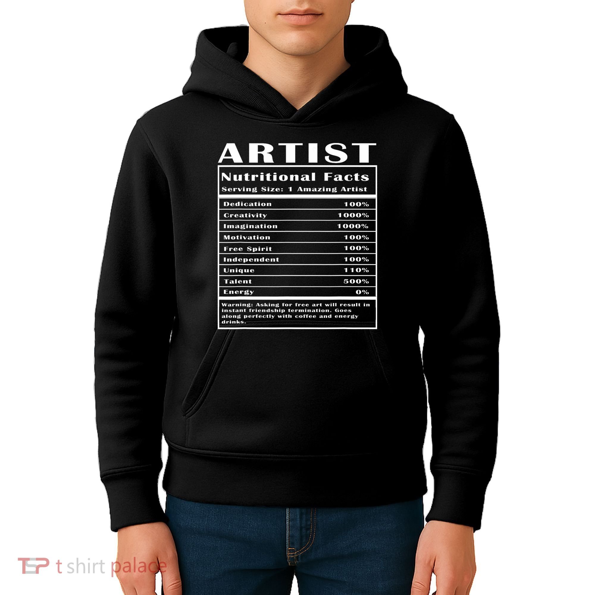 Artist Nutritional Facts Kids Hoodie