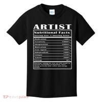 Artist Nutritional Facts Kids T-Shirt thumb 0