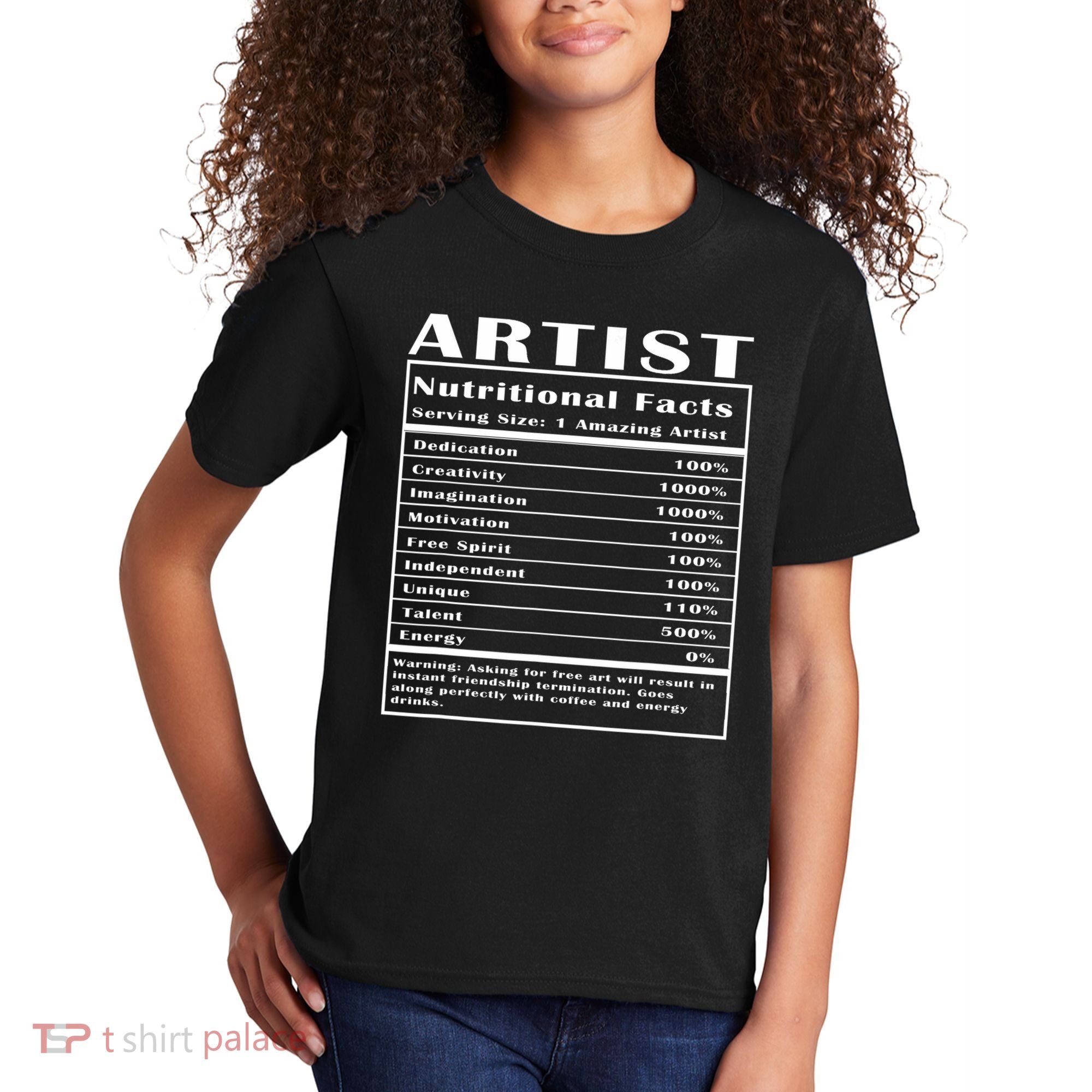Artist Nutritional Facts Kids T-Shirt