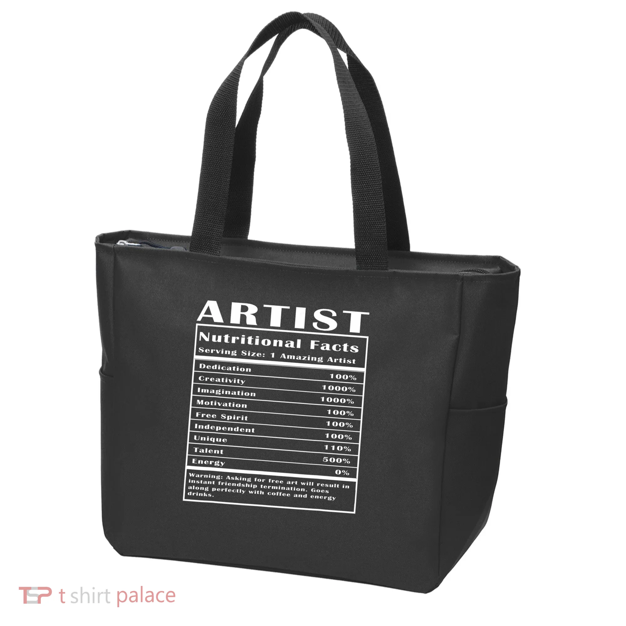 Artist Nutritional Facts Tote Bag