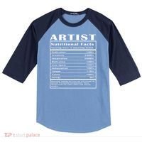 Artist Nutritional Facts Raglan Baseball Sleeve Shirt thumb 0