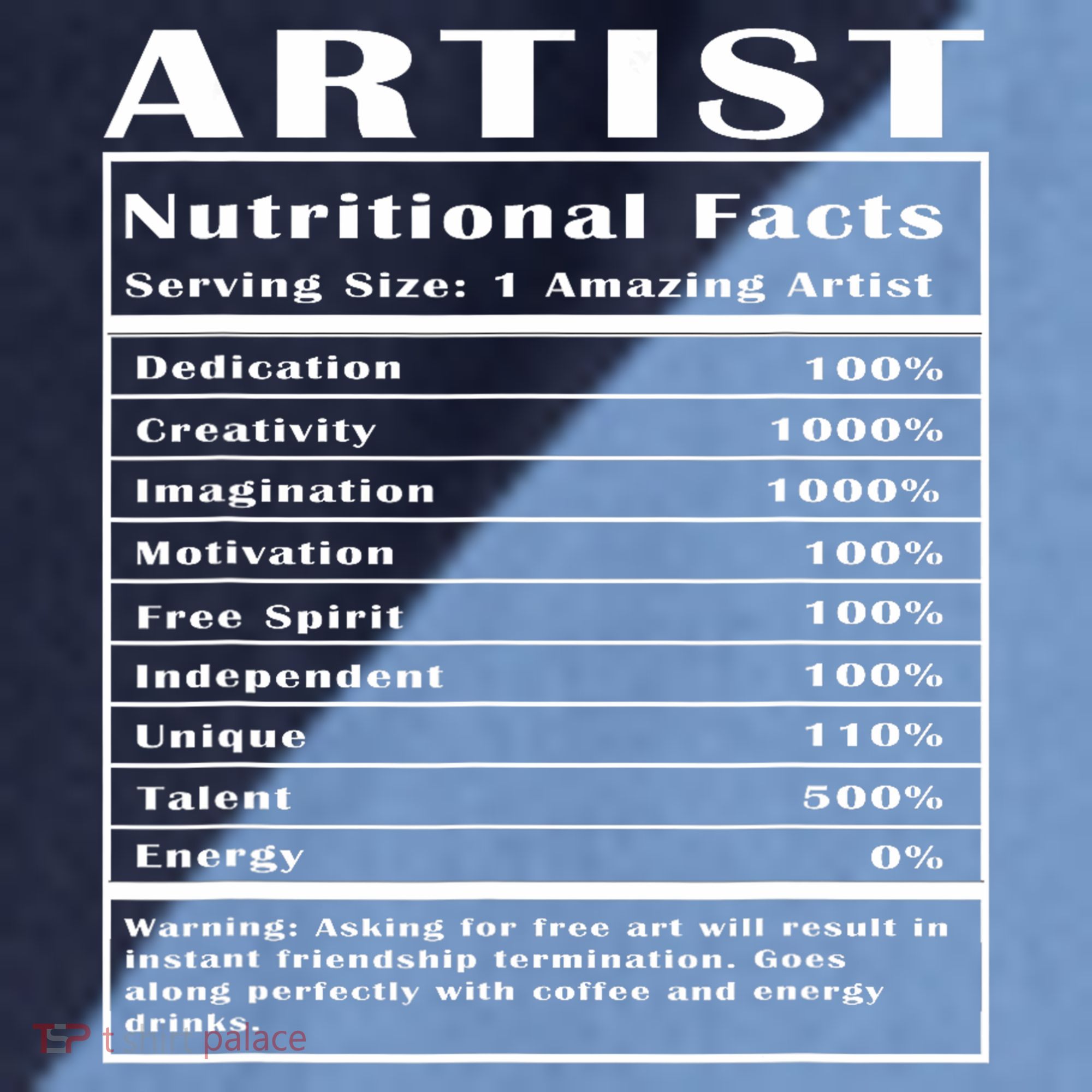 Artist Nutritional Facts Raglan Baseball Sleeve Shirt