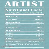 Artist Nutritional Facts Sueded Cloud Jersey T-Shirt thumb 2