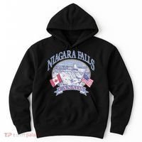 Americana Niagara Falls Scene Canada America Flags Hoodie thumb 0