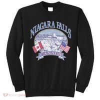Americana Niagara Falls Scene Canada America Flags Sweatshirt thumb 0
