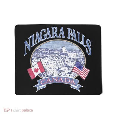 Americana Niagara Falls Scene Canada America Flags Mousepad