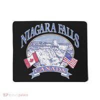 Americana Niagara Falls Scene Canada America Flags Mousepad thumb 0