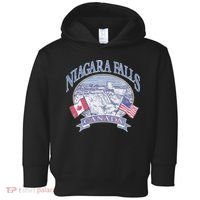 Americana Niagara Falls Scene Canada America Flags Toddler Hoodie thumb 0