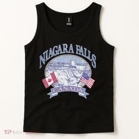 Americana Niagara Falls Scene Canada America Flags Tank Top thumb 2