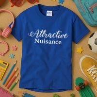 Attractive Nuisance Funny Lawyer Kids T-Shirt thumb 3