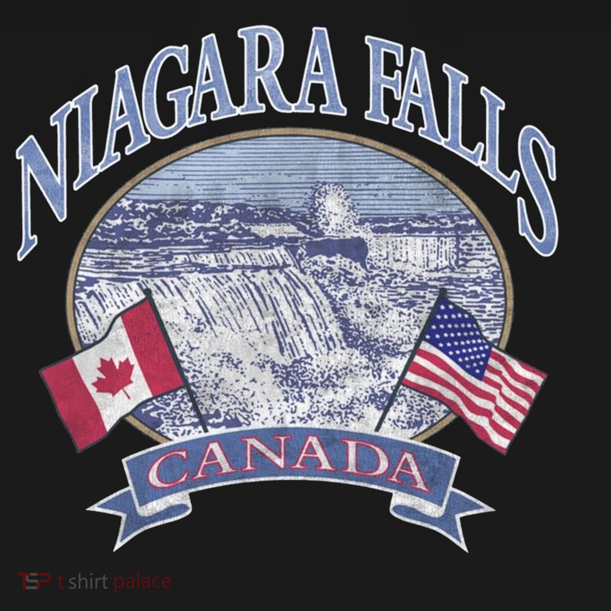 Americana Niagara Falls Scene Canada America Flags Gift Backpack