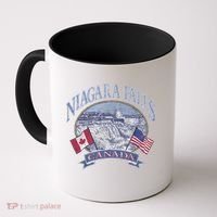 Americana Niagara Falls Scene Canada America Flags Gift Coffee Mug thumb 0