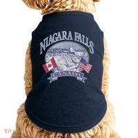 Americana Niagara Falls Scene Canada America Flags Gift Doggie Tank thumb 0