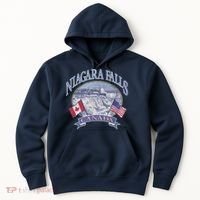 Americana Niagara Falls Scene Canada America Flags Gift Hoodie thumb 0