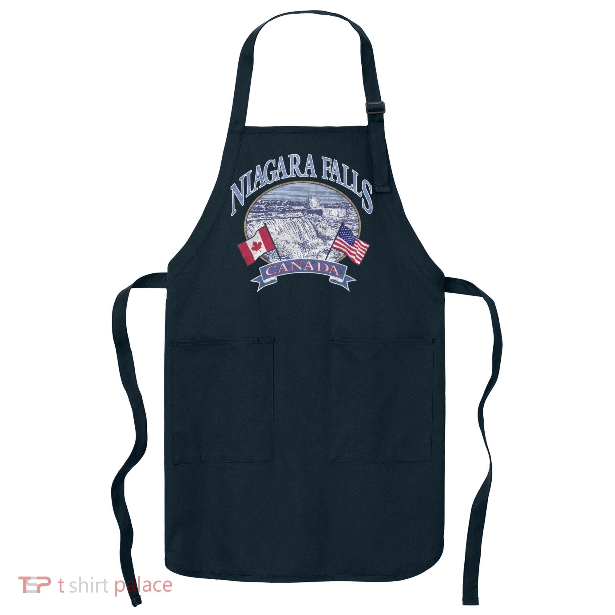 Americana Niagara Falls Scene Canada America Flags Gift Apron