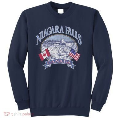 Americana Niagara Falls Scene Canada America Flags Gift Sweatshirt