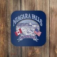 Americana Niagara Falls Scene Canada America Flags Gift Coaster thumb 0