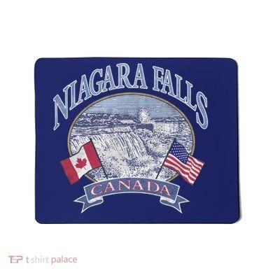 Americana Niagara Falls Scene Canada America Flags Gift Mousepad