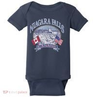 Americana Niagara Falls Scene Canada America Flags Gift Baby Bodysuit thumb 0