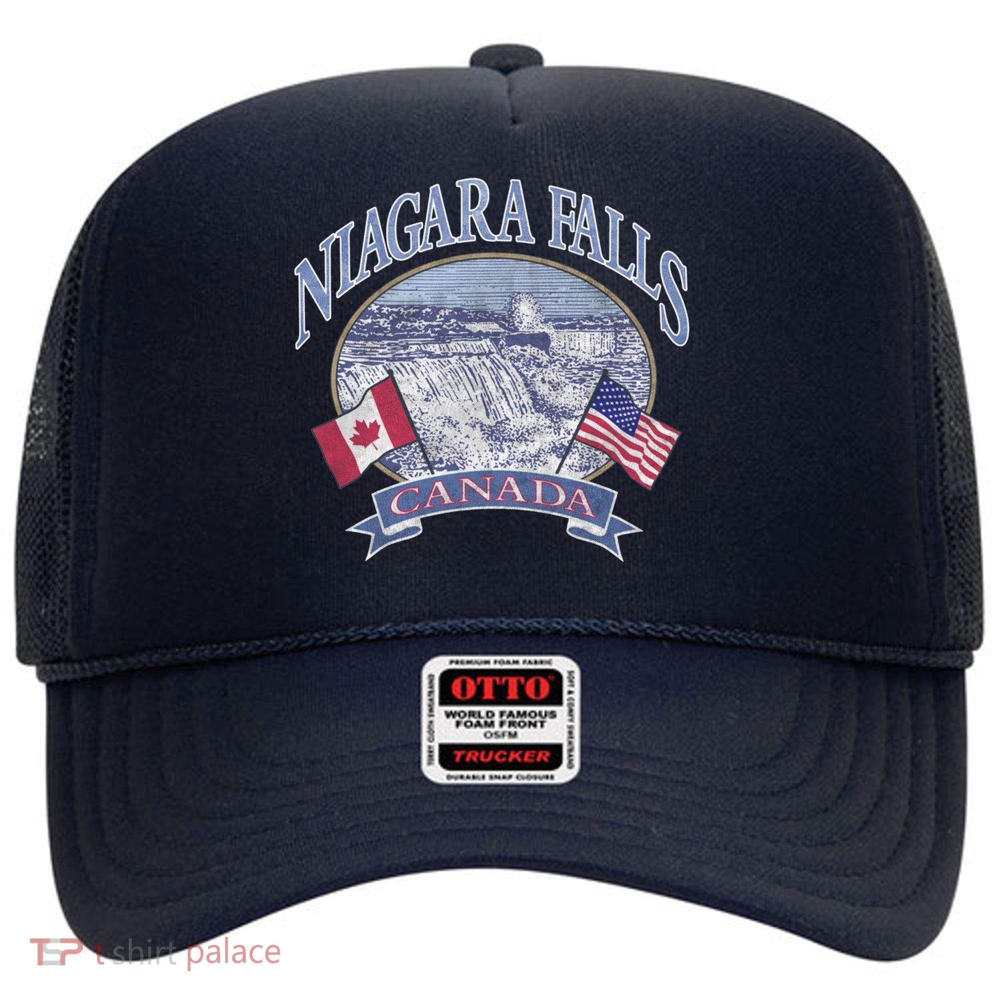 Americana Niagara Falls Scene Canada America Flags Gift Hat