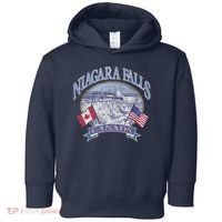 Americana Niagara Falls Scene Canada America Flags Gift Toddler Hoodie thumb 0