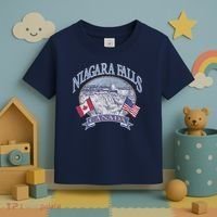 Americana Niagara Falls Scene Canada America Flags Gift Toddler T-Shirt thumb 3