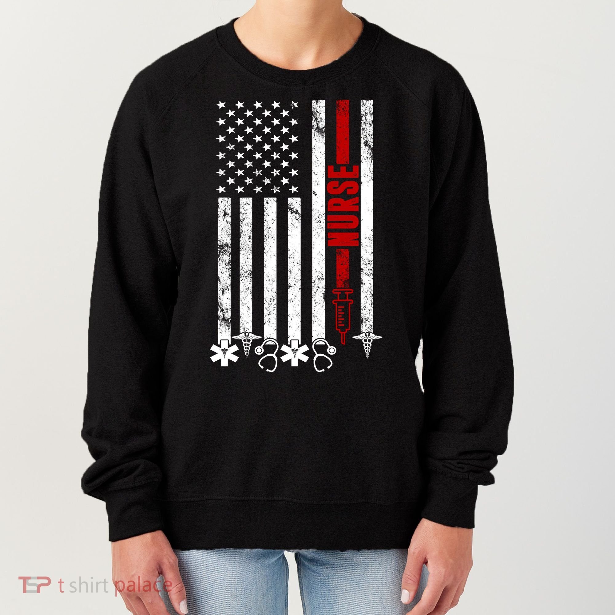 American Nurse Flag RN Nurse Women's Sweatshirt